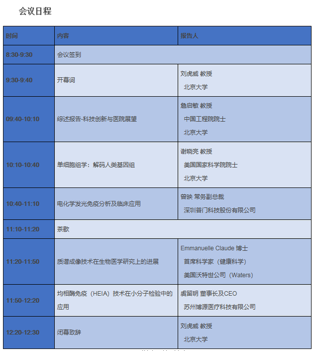 BCEIA会议日程 BCEIA会议日程